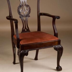 Mahogany Armchair On Cabriole Legs