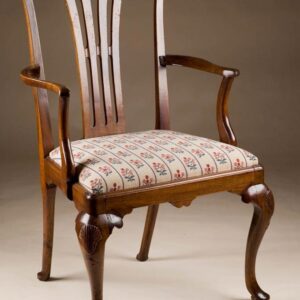 Antique Chippendale Armchair On Cabriole Legs