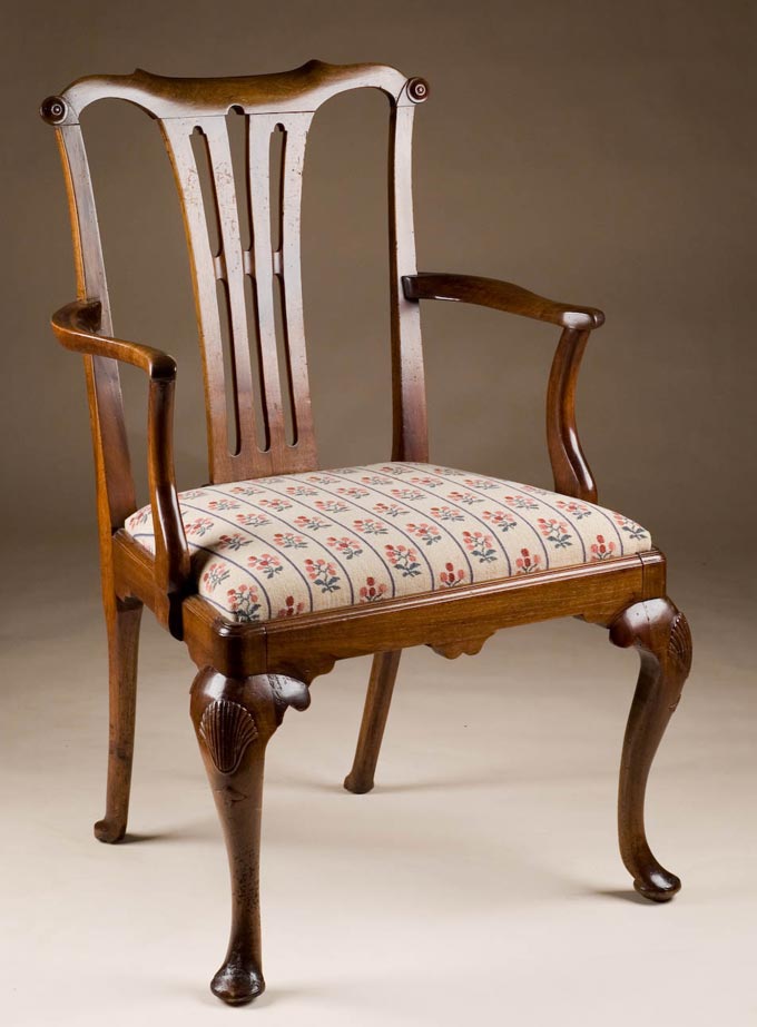 Antique Chippendale Armchair On, Chippendale Arm Chair