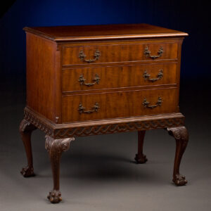 English Mahogany Chest on Stand
