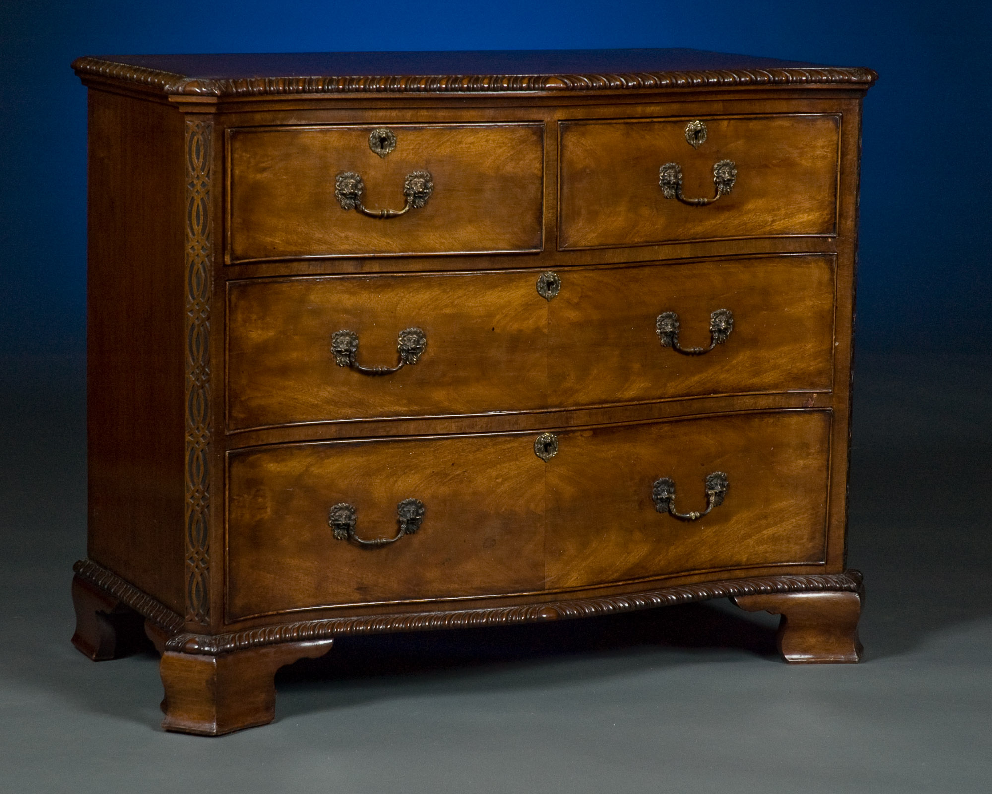 19th Century Serpentine Chest of Drawers