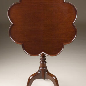 Scalloped Edge Tilt Top Table