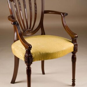 Custom Made Hepplewhite Style Armchair