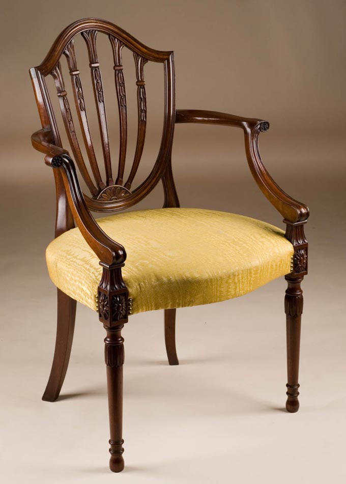 Custom Made Hepplewhite Style Armchair