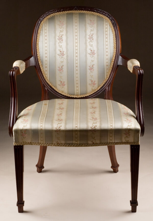Custom Hepplewhite Style Armchair