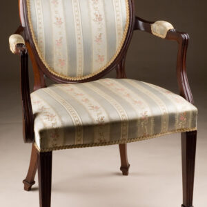 Single Oval Back Armchair