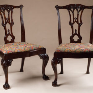 Reproduction Chippendale style side chairs