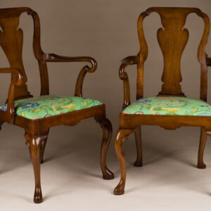 Pair of Queen Anne Style Armchairs