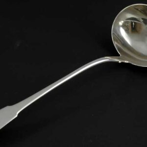 Georgian Silver Soup Ladle By Eley, Fearn & Chawner