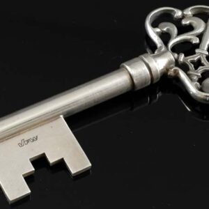 Silverplate Key Shaped Cork Screw