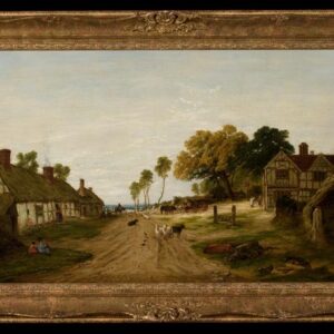 Village Scene By HH Horsley