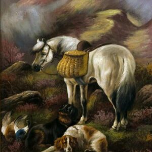 Hunt Scene Painting by Cleminson