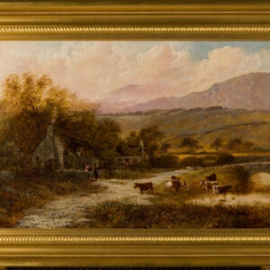 Original Painting of a Farm Scene by Alfred H. Green