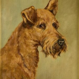 Pair of Irish Terrier Portraits