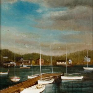 20th Century Harbor Town Scene