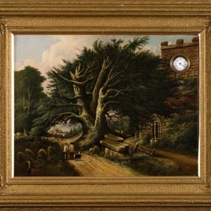 Oil Painting With Embedded Watch