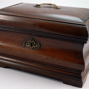 Antique Mahogany Bombe Jewelry Casket