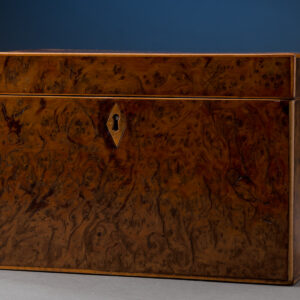 Mid 19th Century Burl Walnut Tea Caddy