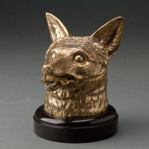 Antique Fox Head Inkwell