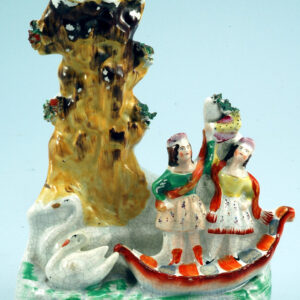 Staffordshire Pottery Couple Spill Vase