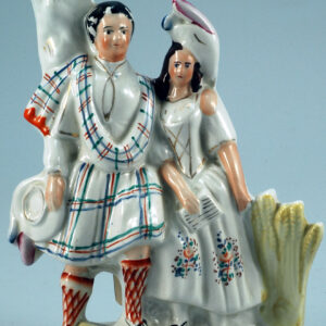 Staffordshire Spill Vase - Burns and His Mary