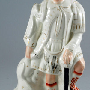 Antique Staffordshire Pottery Figure - Lion Slayer