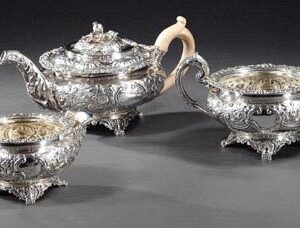 English George IV Three Piece Antique Tea Service