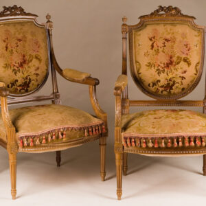 Pair of Antique Fruitwood Chairs