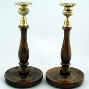 Pair of 10" Oak Candlesticks