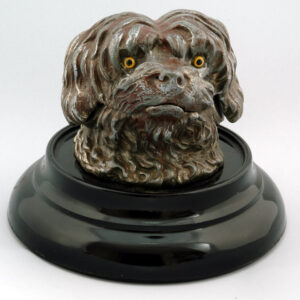 Dog Head Antique Inkwell