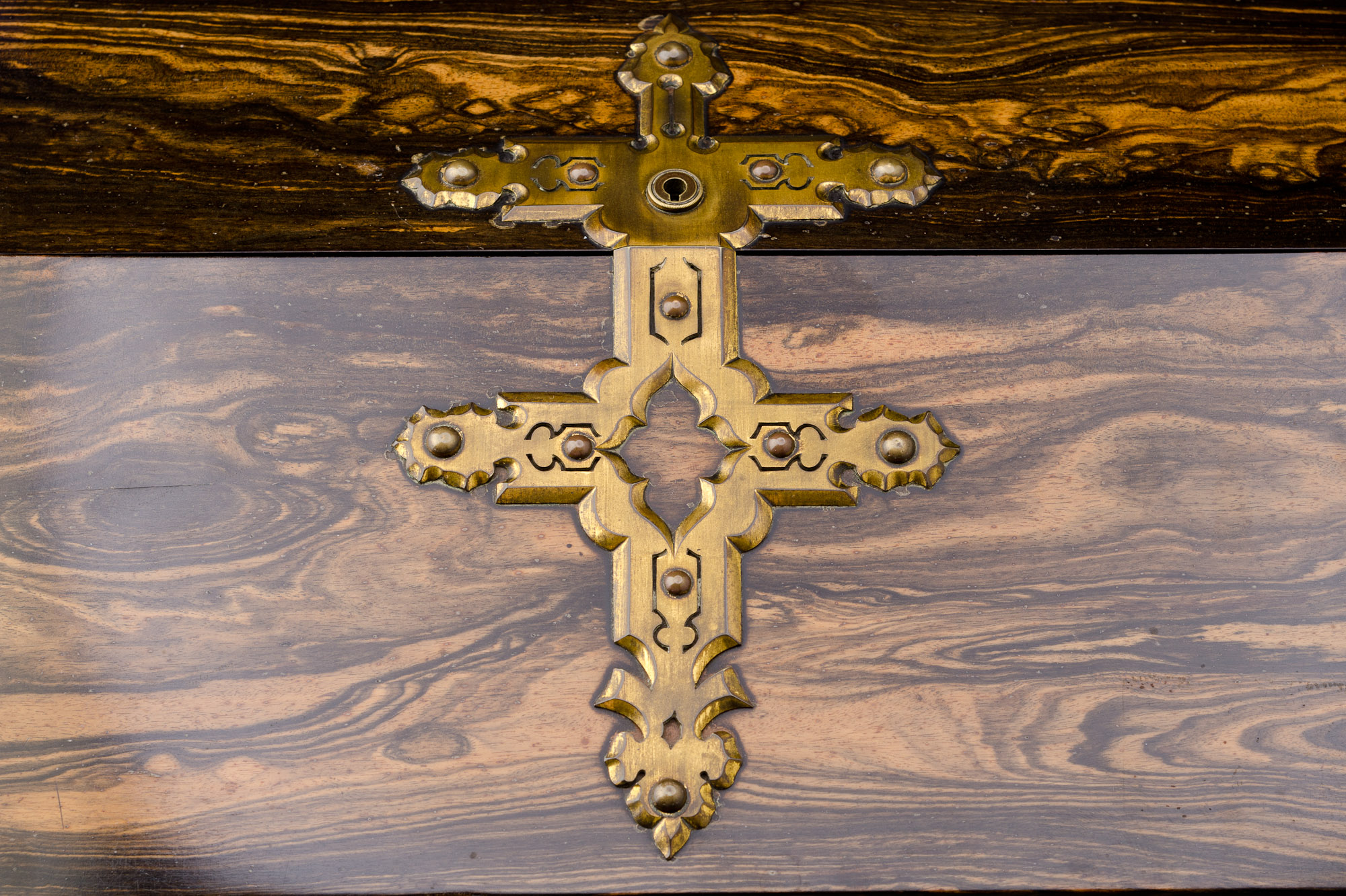 Brass Strap Work on Betjemann & Sons Writing Slope