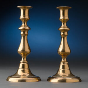 Pair of Circular Based Brass Candlesticks