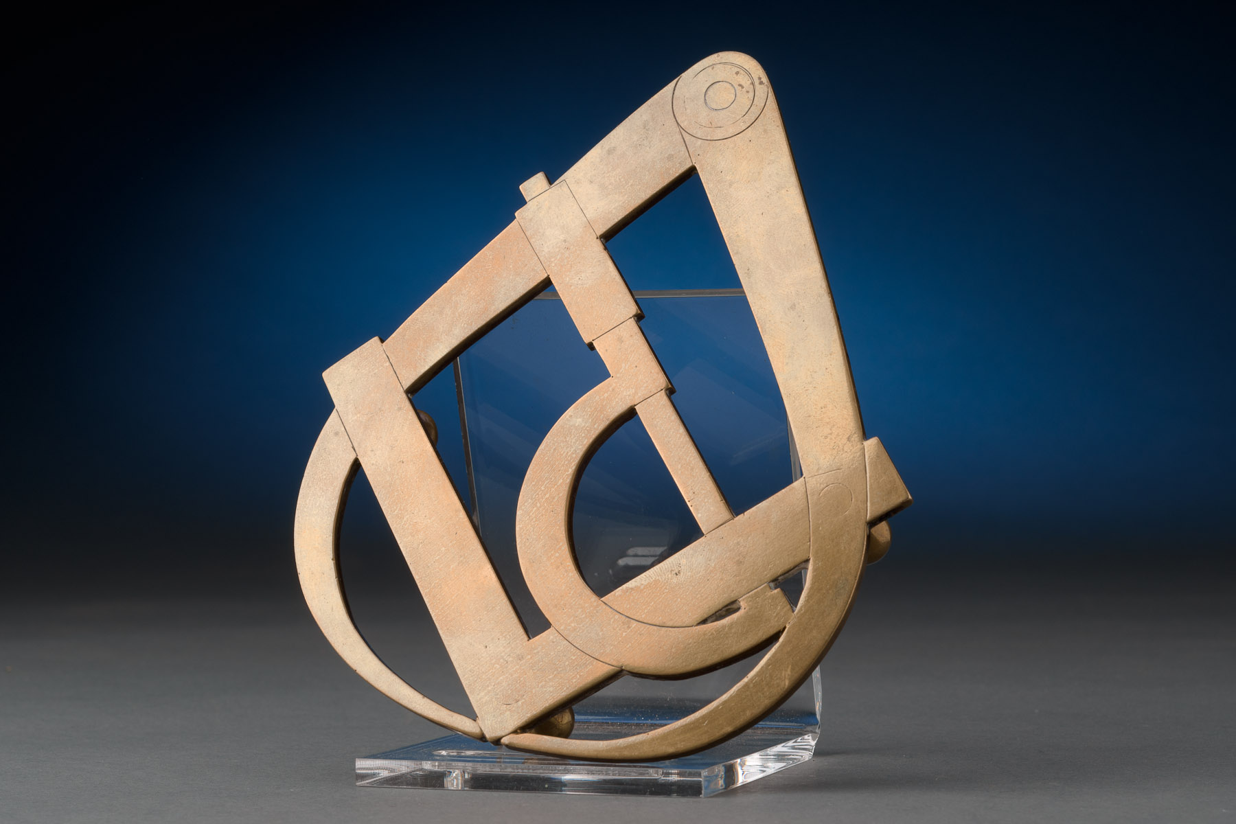 Caliper Shaped Brass Trivet