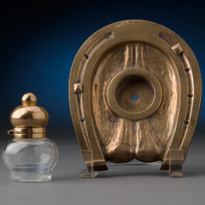 Antique Horseshoe Shaped Inkwell