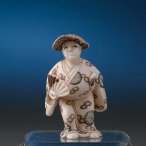 Netsuke Figure with Hat & Fan