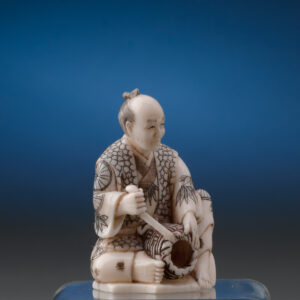 Ivory Man Weaving a Basket