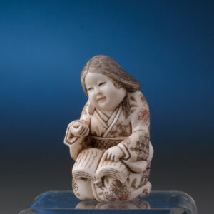 Netsuke Woman Kneeling
