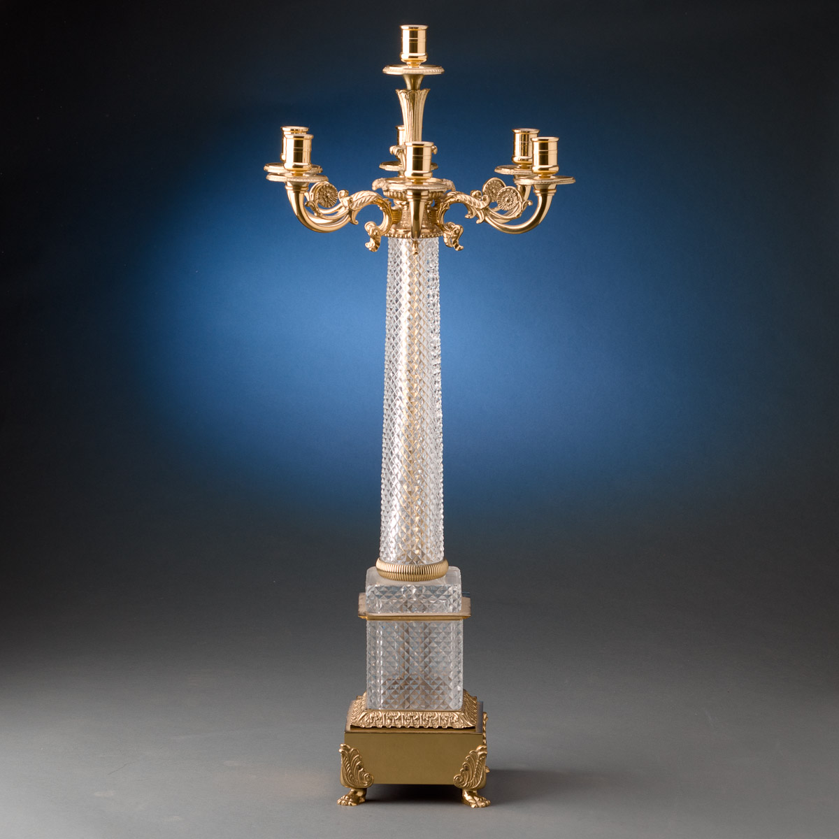 French Cut Crystal Candelabra