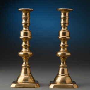 Pair of Antique 10" Brass Candlesticks