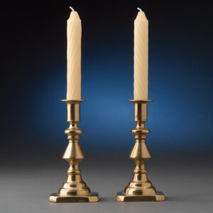 Stepped & Knobbed Stemmed Candlesticks