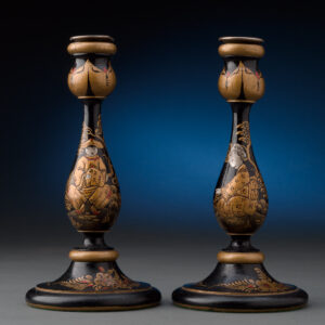 Pair of Oriental Style Candlesticks