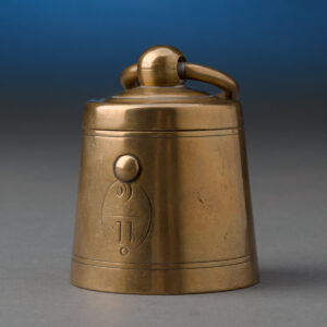 Brass Inkwell in the Shape of a Weight