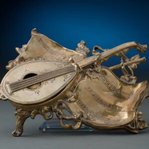 Brass Inkstand In Musical Motif