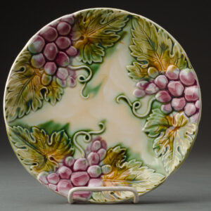 Antique Majolica Grape Plates