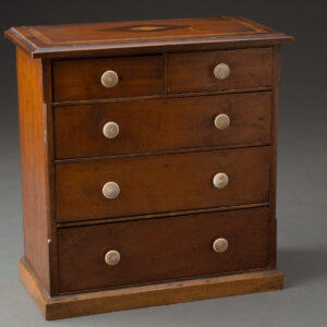 Antique Miniature Chest With Round Ivory Pulls
