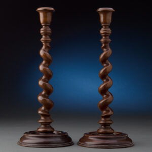 Pair 13" Barley Twist Candlesticks