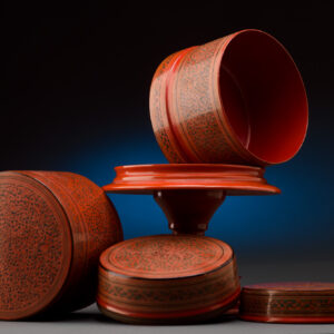 Burmese Red Lacquered Box