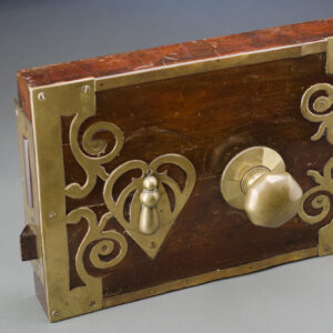 Mahogany and Brass Door Lock