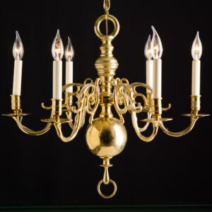 Brass Chandelier from Denmark