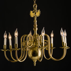 Eight Arm Brass Chandelier